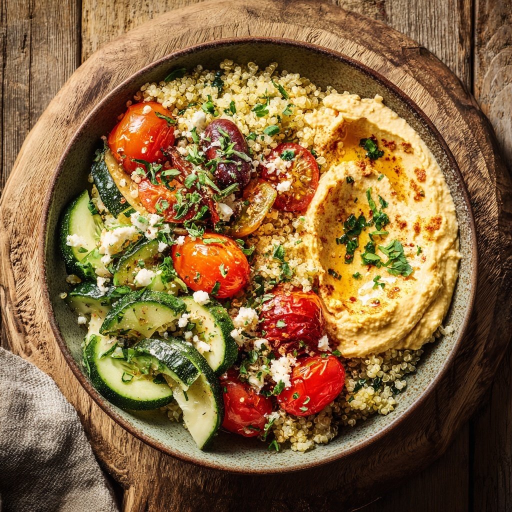 Healthy Dinner Mediterranean Veggie Bowl