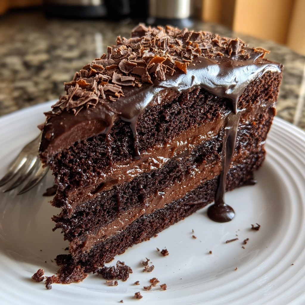 Chocolate Cake With Ganache Frosting
