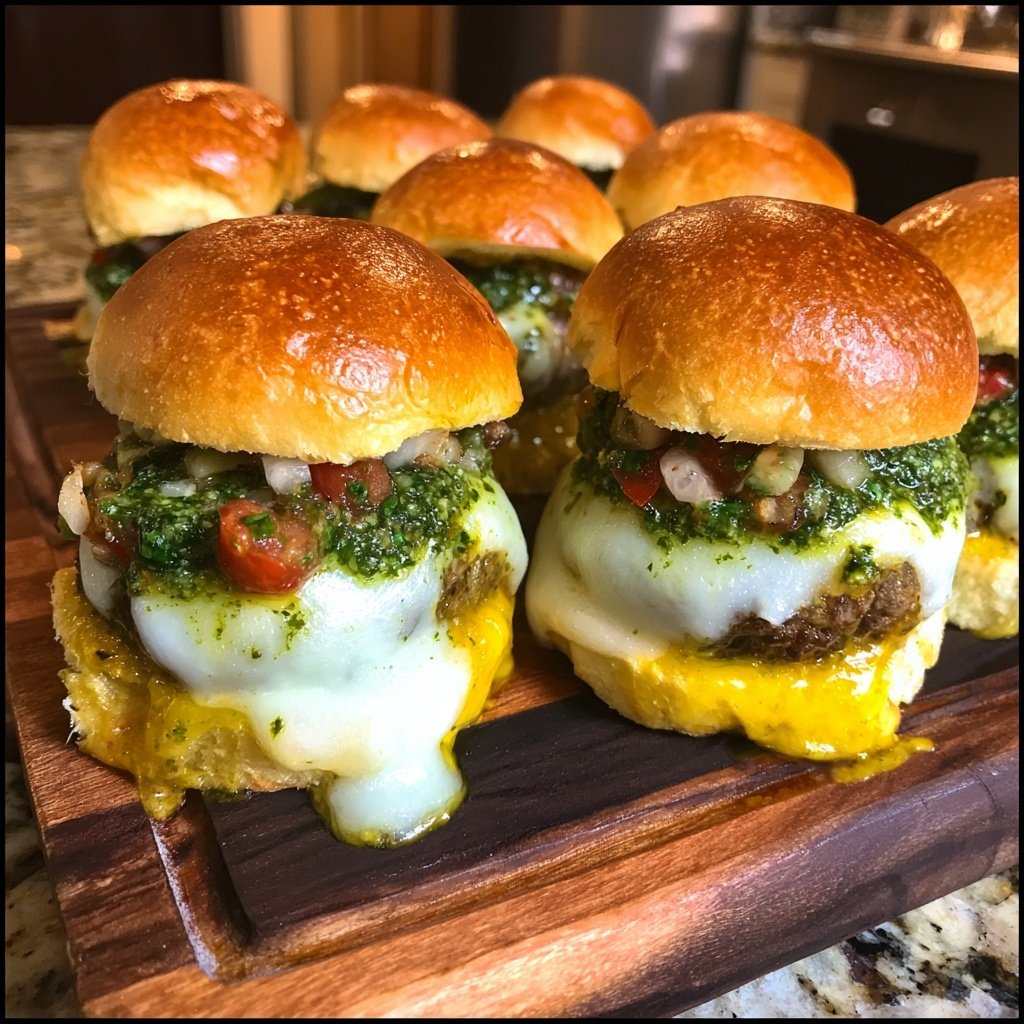 Pesto Mozzarella Sliders