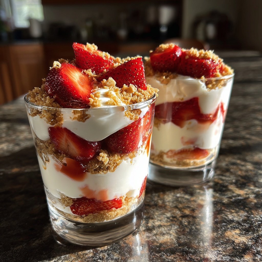 Strawberry Cheesecake Yogurt Parfaits