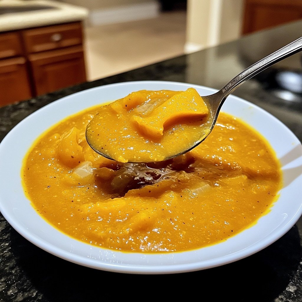 Squash Soup with Onion and Garlic