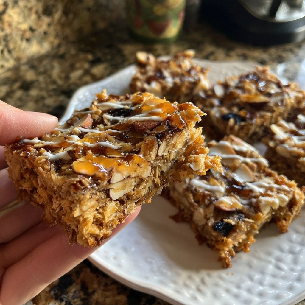 Vanilla Almond Oat Breakfast Squares