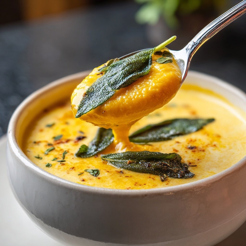 Creamy Squash Soup with Sage