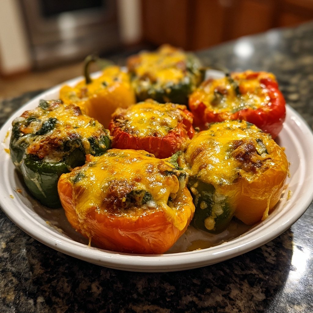 Super Bowl Appetizer Stuffed Mini Peppers