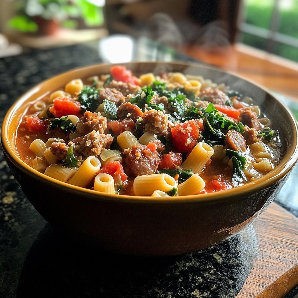 Italian Sausage Pasta Soup