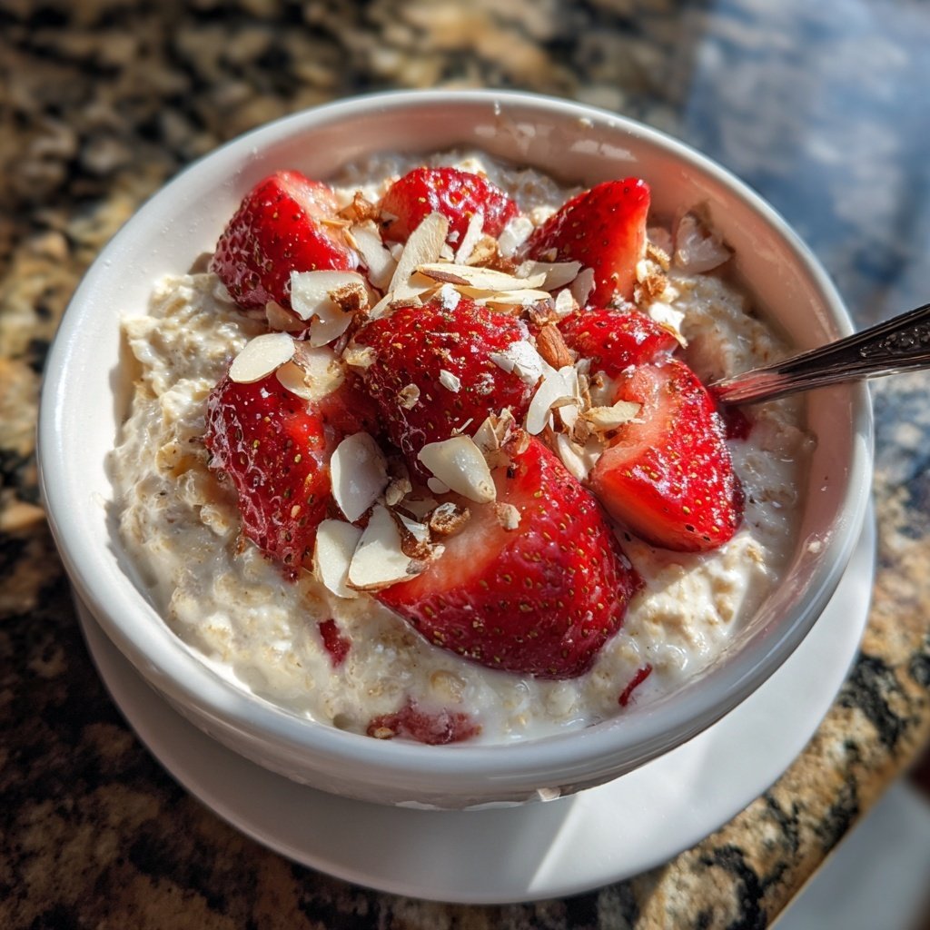 Strawberry Almond Overnight Oats