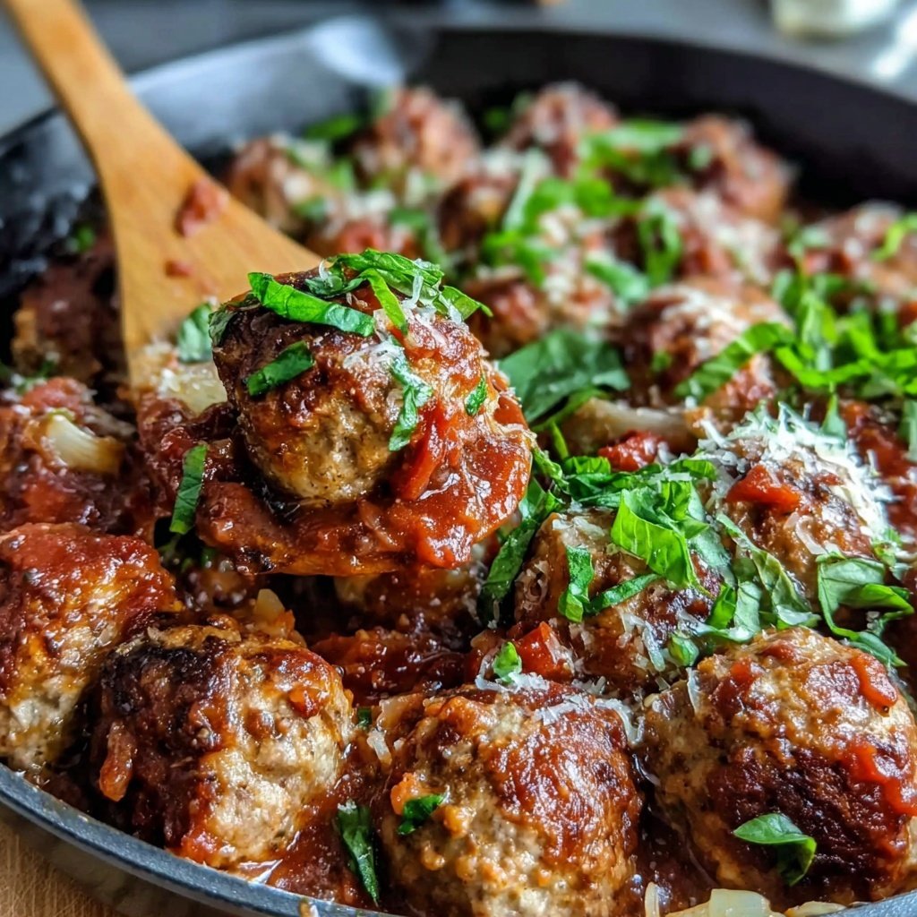 Ground Turkey Meatball Skillet