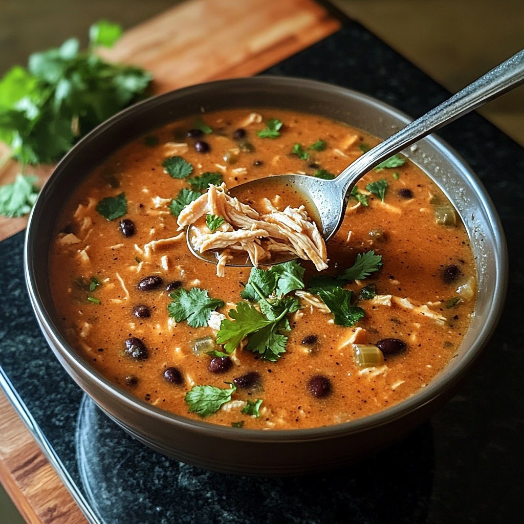 Simple Slow Cooker Chicken Tortilla Soup