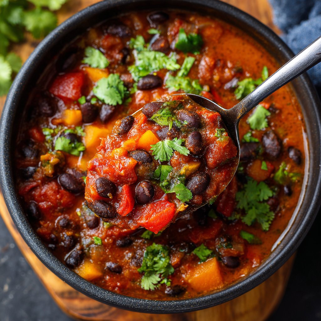 Healthy Crockpot Black Bean Chili