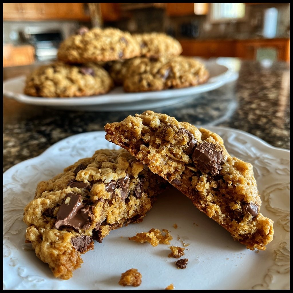 Chewy Oatmeal Chocolate Chip Cookies