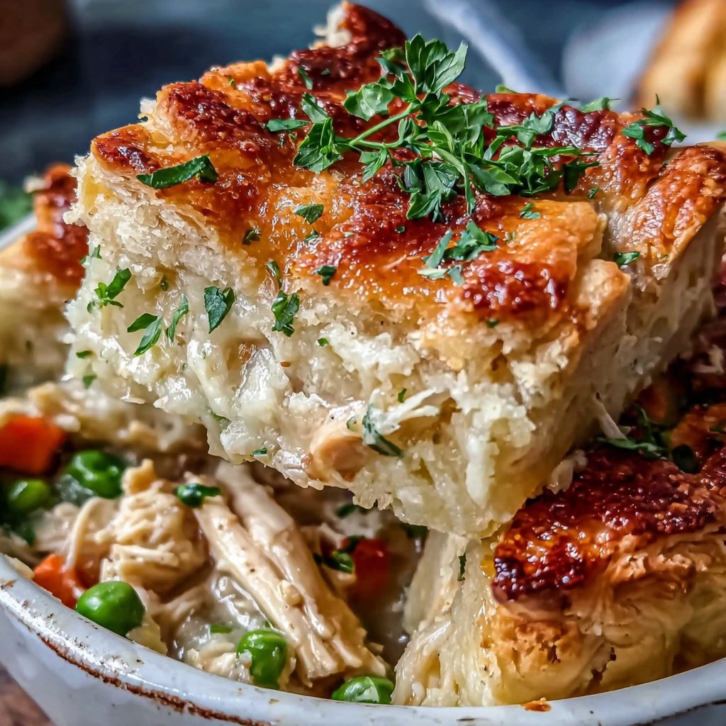 Rotisserie Chicken Pot Pie Casserole