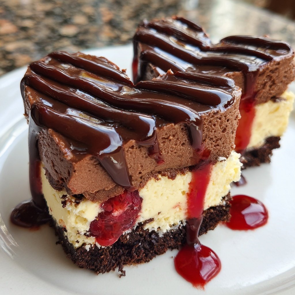 Mini Heart Cake with Chocolate Mousse