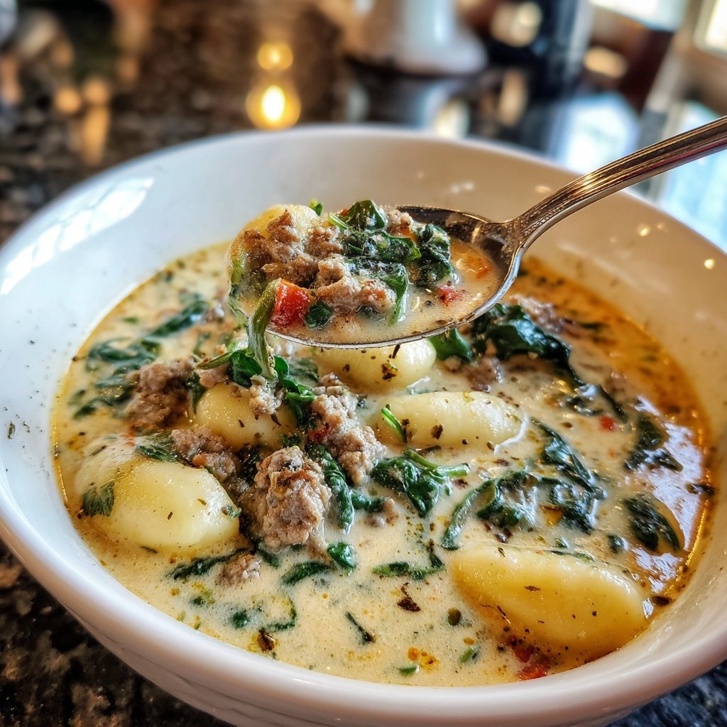 Creamy Italian Sausage Gnocchi Soup
