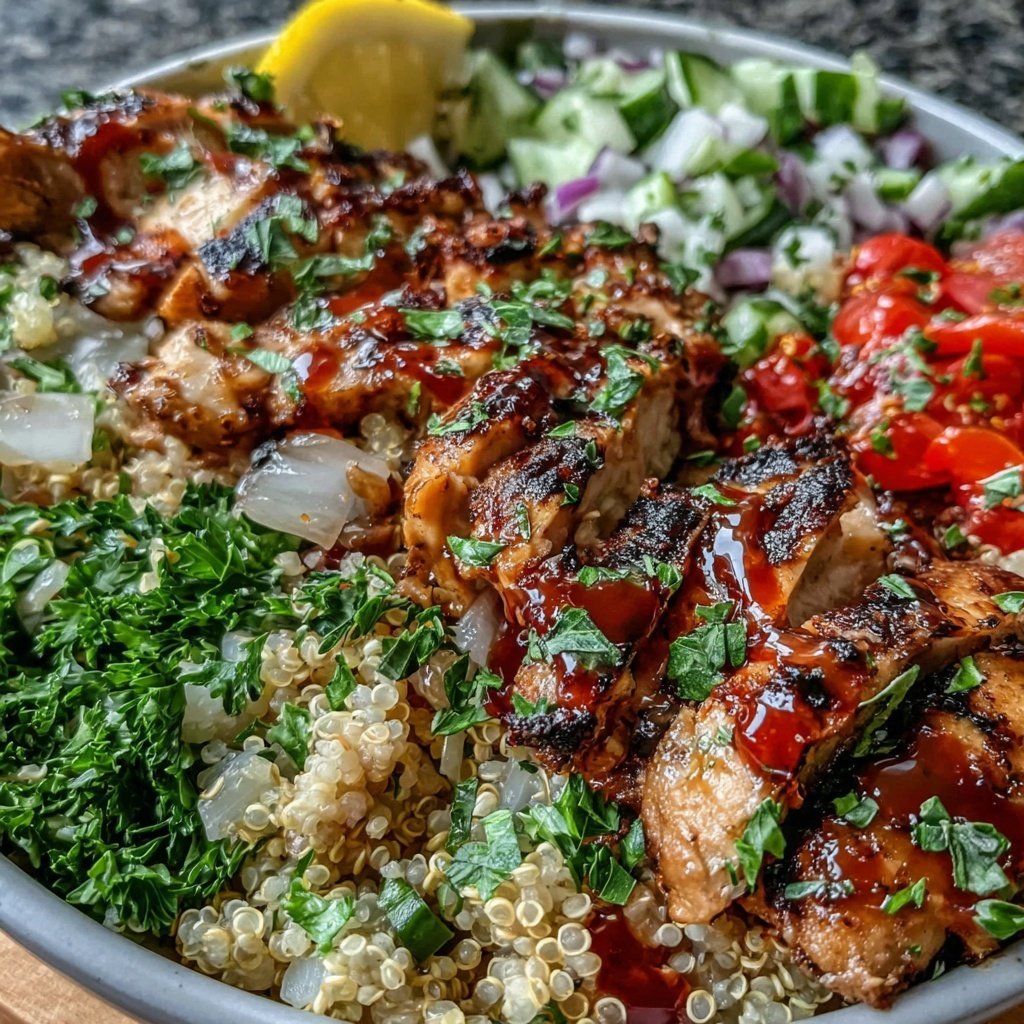 Healthy Dinner Chicken And Quinoa Bowl