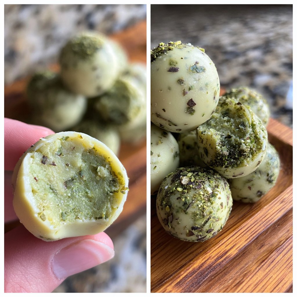 White Chocolate Matcha Truffles