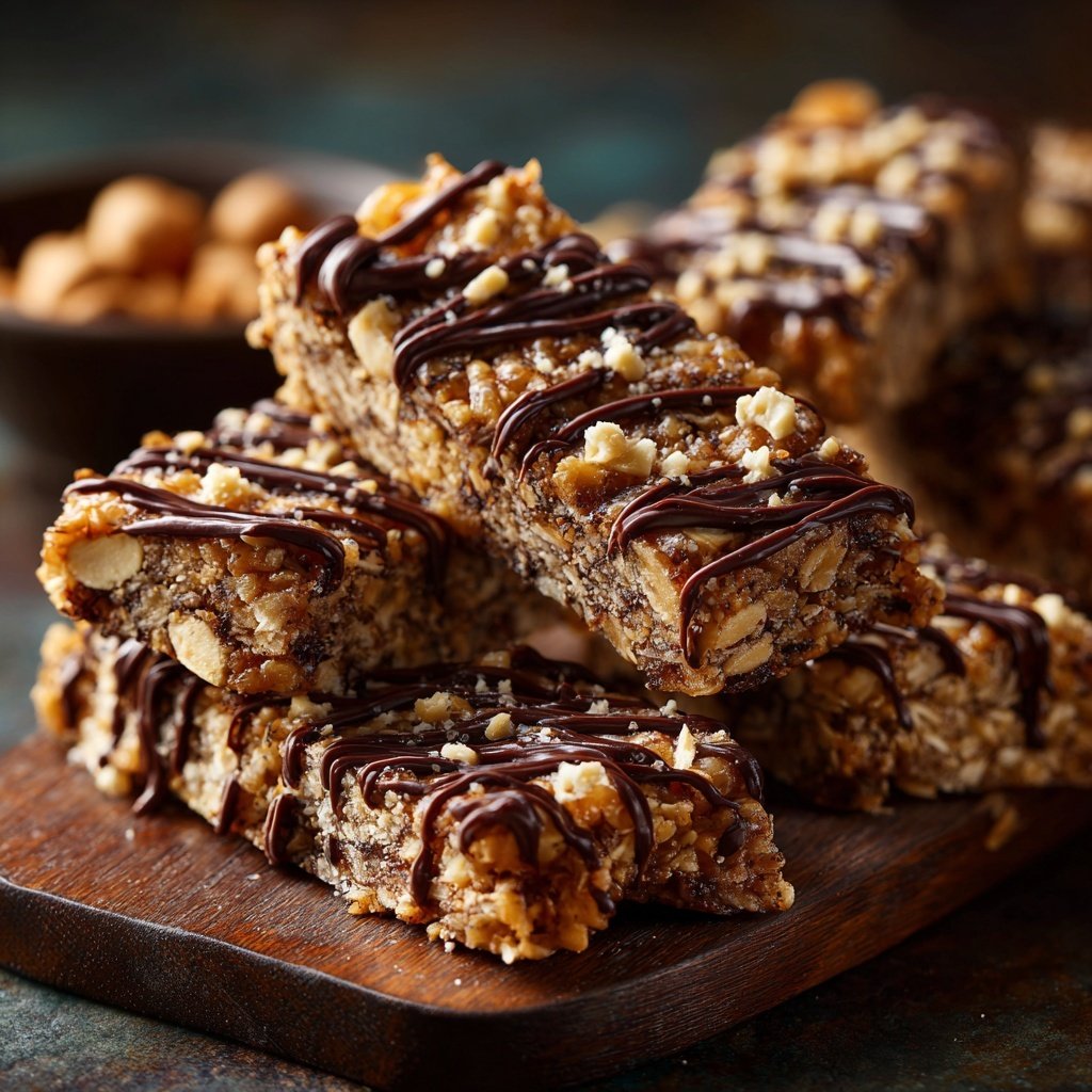Chocolate Hazelnut Oat Snack Bars