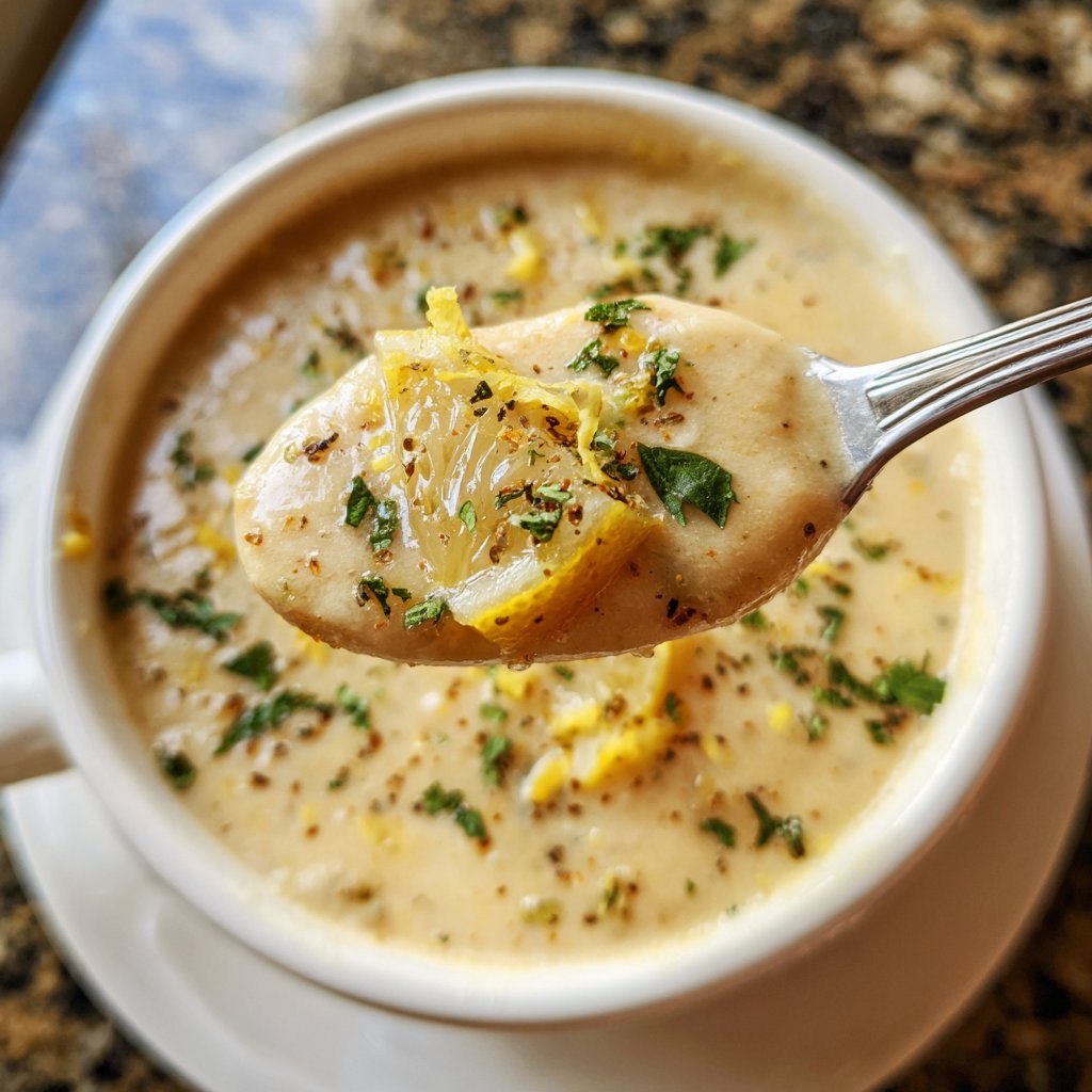 Creamy Lemon White Bean Soup