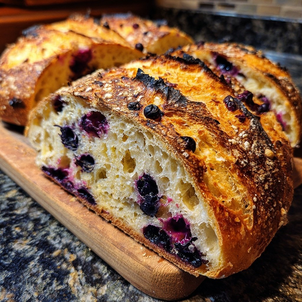 Blueberry Lemon Sourdough Bread From Scratch